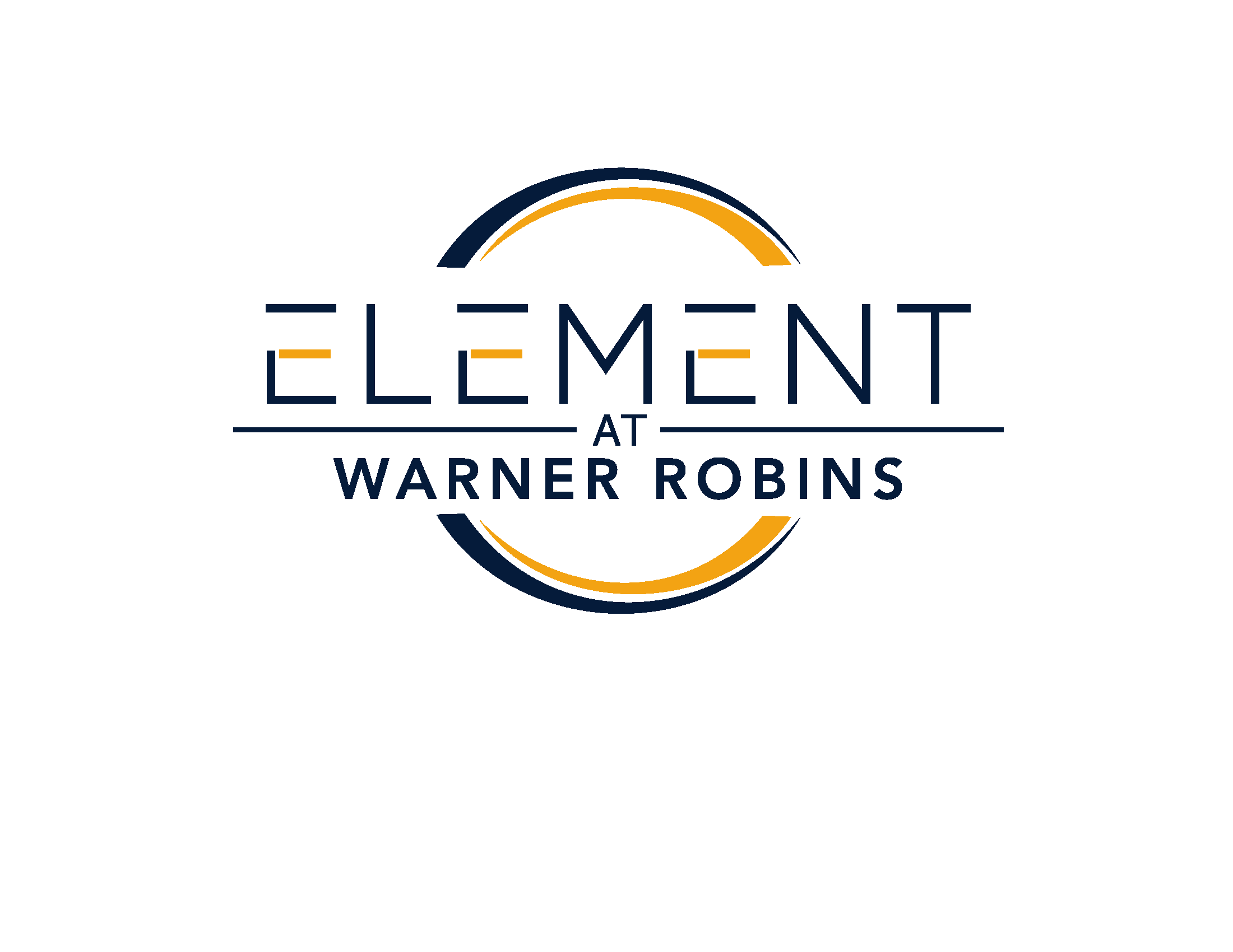 A logo with the text "Element at Warner Robins" in black and orange.